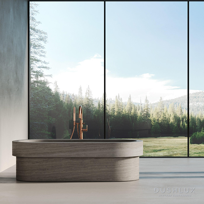 Фото Dea Design Marble Verona Ванна 184x85x54см, отдельностоящая, мрамор, цвет: Stone Silk