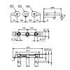 Fantini Icona Deco Смеситель для раковины, встраиваемый, на 3 отв, излив: 20см., (наружняя часть), цвет: черный матовый