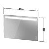Duravit Luv Зеркало с подсветкой 120x80x3.8 см, 2700-6500К, диммер, подогрев