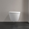 Villeroy&Boch Subway 3 Унитаз подвесной, безободковый, сиденье-в комплекте SoftClosing, с антигрязевым покрытием CeramicPlus, цвет: альпийский белый