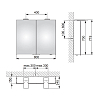 Keuco Royal 15 Зеркальный шкаф с подсветкой 80x72x15см, подвесной, цвет: зеркало