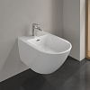 Villeroy&Boch Subway 3.0 Биде 37.5х56х27см., 1 отв., подвесное, с антигрязевым покрытием CeramicPlus, цвет: альпийский белый