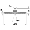 Duravit Shower Верхний душ Ø25 см, 1 режим, настенный/потолочный, цвет: черный матовый