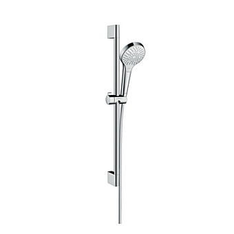 Hansgrohe Croma Seleсt S Душевой набор: штанга 650mm, ручной душ 110, 3jet (SoftRain, IntenseRain, массажная), шланг, цвет: белый/хром