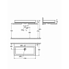 Grohe Cube Раковина 100 см, 1 отв., накладная, цвет: белый