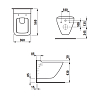 Laufen Palace New Унитаз подвесной 56x36x34.5см, безободковый, Rimless, глубокое смывание, цвет: белый