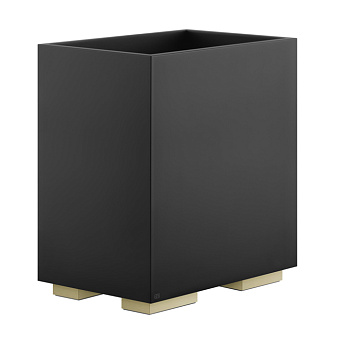 Gessi Inverso Accessories Корзина для мусора, цвет: черный/Brass Brushed PVD