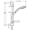 Hansgrohe Croma 100 Душевой набор Mono: штанга 65см, ручной душ 100, 1jet (Rain), мыльница, шланг, цвет: хром