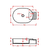 Artceram Cartesio Раковина 58х36 см, накладная, 1 отв., цвет: серый глянцевый