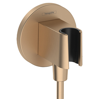 Hansgrohe FixFit S Шланговое подключение с держателем ручного душа, цвет: шлифованная бронза