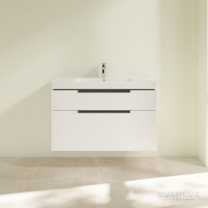 Фото Villeroy&Boch Subway 2.0, Тумба подвесная под раковину, 1 x коробка с аксессуарами 2, 2 выдвижных отделения, 98.7x59x44.9см.,