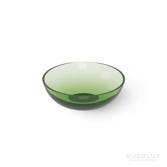 Фото Dea Design Washbasins Раковина 40x40x14см., накладная, без отв., Glasstech, прозрачная смола, цвет: Emerald R3
