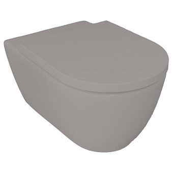 Hatria Fusion Унитаз подвесной, 35.5x54см., безободковый, без сиденья, цвет: cemento