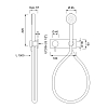CEA Design MILO360 Смеситель для ванны/душа, настенный, с ручным душем, цвет: нержавеющая сталь/белый