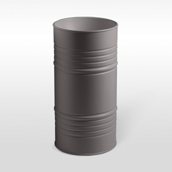 Kerasan Artwork Barrel Раковина 45x90 см, без отв., напольная, слив в пол, в комплекте сифон, цвет: Ferro matt