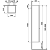 Laufen Case Шкаф подвесной, 35x33.5x165см, с 1 дверцей, DX, 4 стеклянные полки, цвет: белый матовый