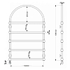 Secado Римини Полотенцесушитель 60x100 см, электрический, цвет: бронза