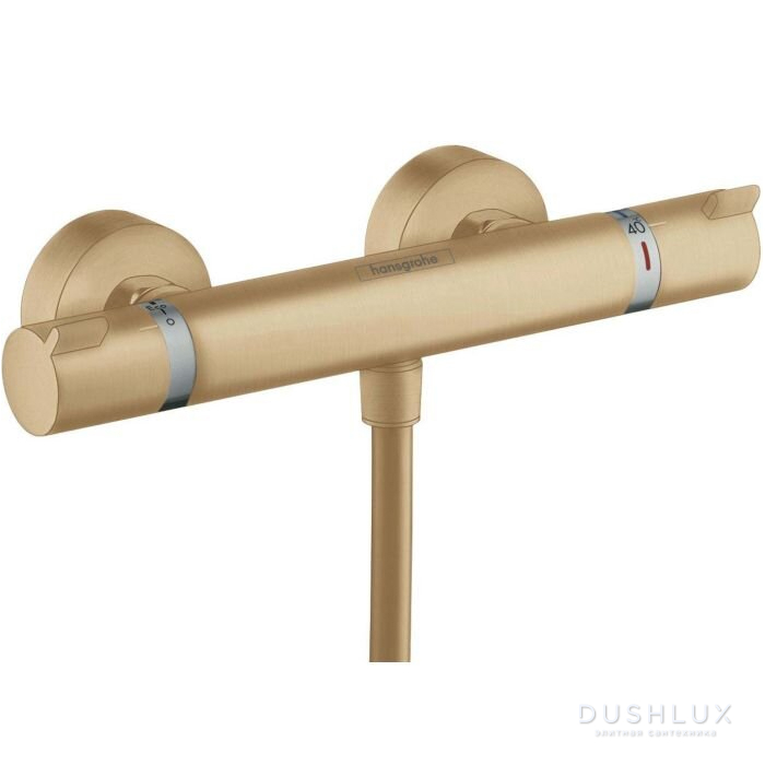 Фото Hansgrohe Ecostat Смеситель для ванны, настенный, термостатический, цвет: шлифованная бронза