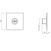 Newform Atomizer Jets Форсунка, квадратная, латунь, цвет: хром/белый матовый