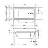 Duravit Starck Ванна 170x90х48 см, встраиваемая, акрил, цвет: белый