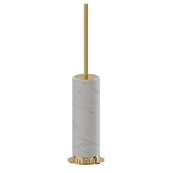 Newform Ionika allure accessori Напольный ерш, белый мрамор, цвет: PVD glossy gold