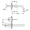 Grohe Atrio Смеситель на 2 отв., с джойстиком управления, настенный, для раковины, цвет: хром