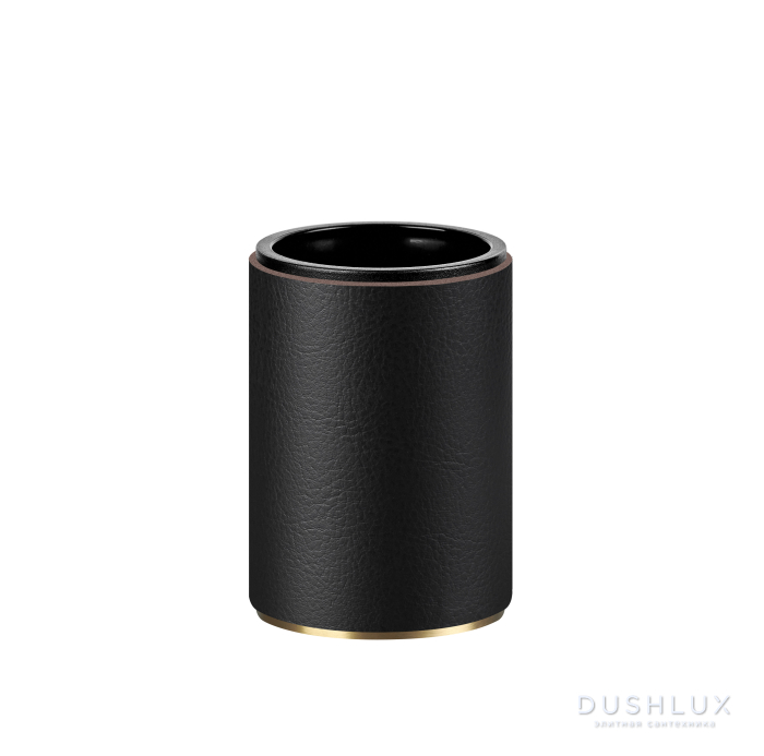 ADJ Стакан для зубных щеток, D7xH10 см., цвет:gold/черный
