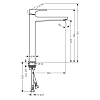Hansgrohe Metropol Смеситель для раковины 260, на 1 отв, с донным клапаном Push-open, излив 204мм, h259мм, цвет: хром