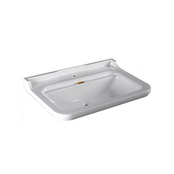 Kerasan Waldorf Раковина 80x55 см, 1 отв, керамическая, цвет: белый/золото