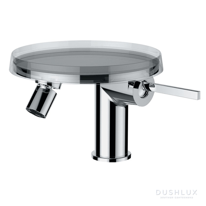 Фото Laufen Kartell Смеситель для биде, на 1 отв, с донным клапаном, излив 125 мм, цвет: хром