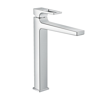 Hansgrohe Metropol Смеситель для раковины 260, на 1 отв, с донным клапаном Push-open, излив 204мм, h259мм, цвет: хром