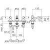 Dornbracht Madison Смеситель для раковины, на 3 отв., цвет: платина матовая