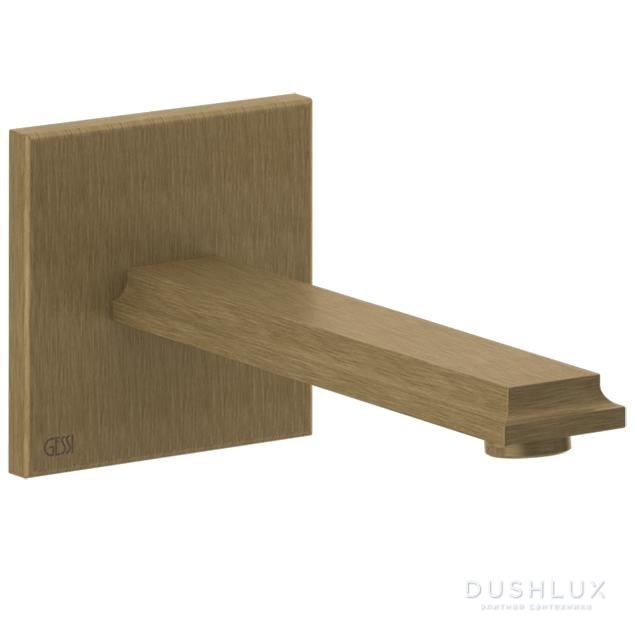 Фото Gessi Eleganza Излив для раковины, настенный, цвет: Antique Brass