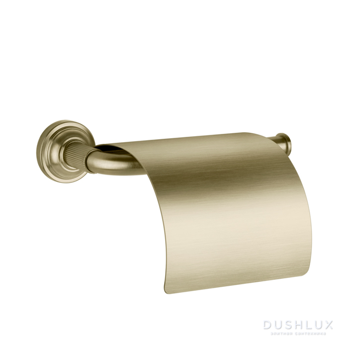 Фото Gessi Venti20 Держатель туалетной бумаги, с крышкой, цвет: Brushed Brass PVD
