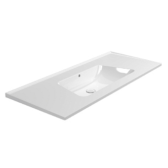 Flaminia Bloom Раковина 122x51.5x13 см, без отв., подвесная, цвет: белый