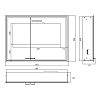EMCO Prestige2 Зеркальный шкаф 66x91.5см., встраиваемый, LED-подсветка, 2 двери, 2 полки, розетка, правый, без EMCO light system