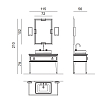 Oasis Lutetia Композиция №29 Комплект мебели напольный, 115x56хh210см, цвет: Prugna glossy/золото
