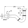 Grohe Сифон 1 1/4 для биде, цвет: хром