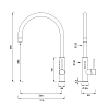 CEA Design ETW Смеситель для кухни, 1 отв., с поворотным изливом, цвет: нержавеющая сталь