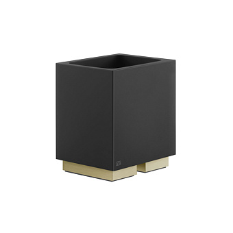 Gessi Inverso Accessories Стакан настольный, цвет: черный/Brass Brushed PVD