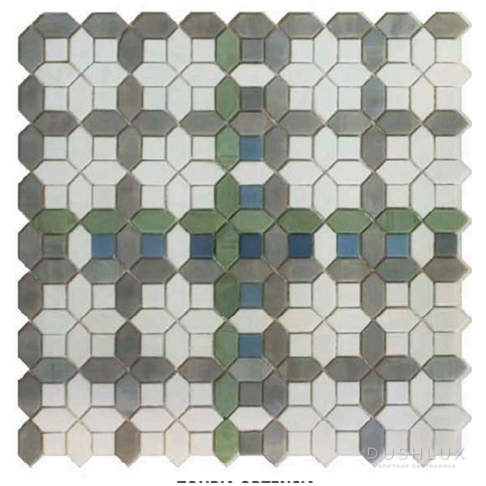 Фото Sicis Crystal Friendly Мозаика 30.4x30.4см, настенная, стекло, декор: touria ortensia