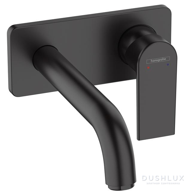 Фото Hansgrohe Vernis Shape Смеситель для раковины, встраиваемый, излив 207мм, внешняя часть, цвет: матовый черный