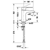 Duravit B.1 Смеситель для раковины, 1 отв., с донным клапаном, излив 101мм, цвет: хром