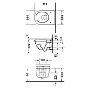 Duravit Starck 3 Унитаз 54х36 см, подвесной, с креплением Durafix, цвет: белый