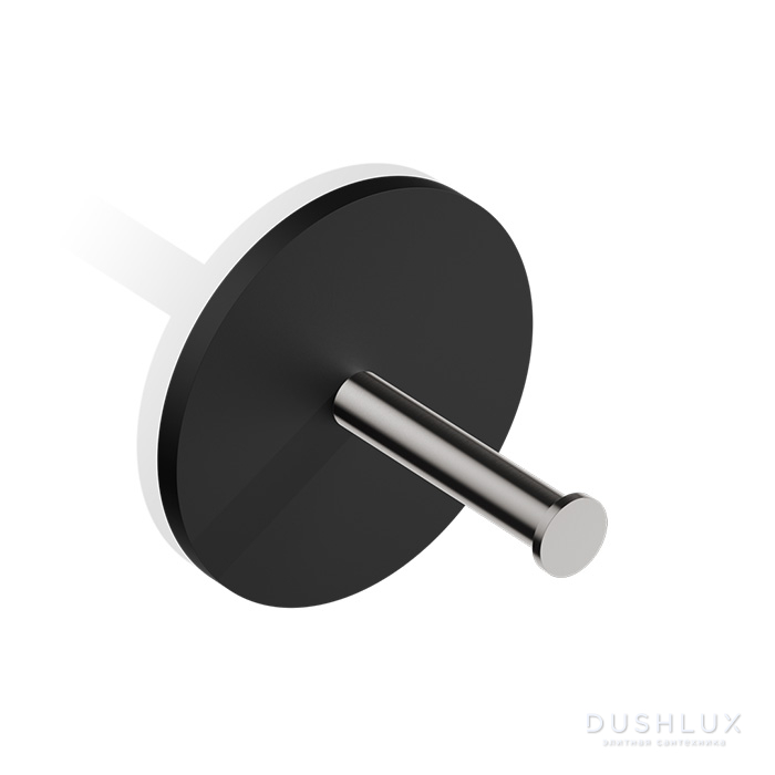 Фото Decor Walther Black Stone TPH1 Держатель туалетной бумаги, подвесной, цвет: черный матовый/сталь матовая