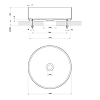 Gessi 316 Раковина 40 см, без отв., для установки на столешницу, без перелива, нержавеющая сталь, цвет: Steel brushed