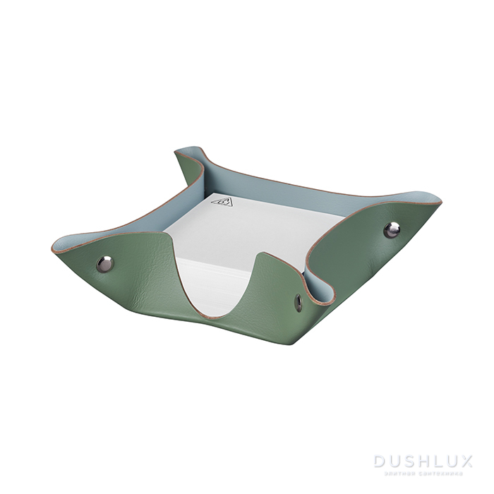 ADJ Подставка для бумажных блоков, 10x10xH4 см., цвет: эвкалипт/небесный
