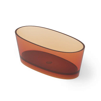 Dea Design Nature Ванна 160x75x60см., отдельностоящая, Glasstech, прозрачная смола, цвет: Sunset R1
