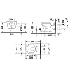 Duravit D-Neo Унитаз 37x54см., подвесной, безободковый, цвет: белый матовый сатинированный