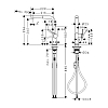 Hansgrohe Talis M54 Смеситель для кухни, на 1 отв, однорычажный, поворотный излив 215мм с вытяжным душем, 1jet, h265мм, цвет: хром